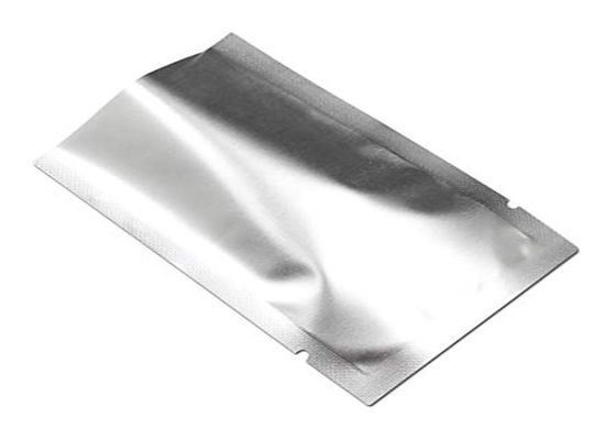 Food Grade Silver Three Side Seal Pouch FDA Approval For Tea / Snack And Nut